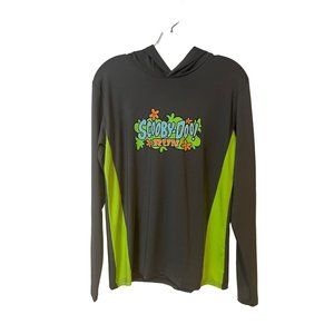 Running Man Hoodie Womens Medium Scooby Doo Ruh Roh Gray Long Sleeve